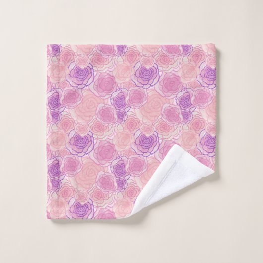 Fille Shabby Chic rose Roses Motif (Gant de toilette)