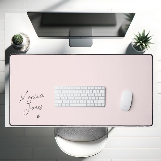 Fille Signature Script mignon Monogramme rose
