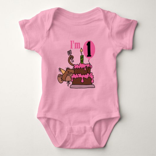 Fille Singe Je suis un Tshirts d'anniversaire (Devant)