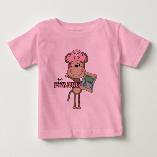 Fille singe Pirate T-shirts et cadeaux (Devant)
