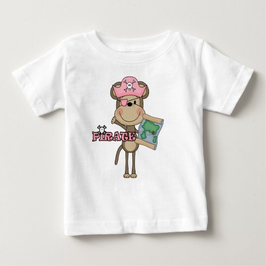 Fille singe Pirate T-shirts et cadeaux (Devant)