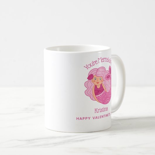 Fille Sirène Rose Mug (Devant droit)