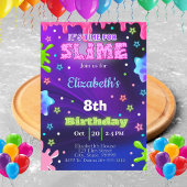 Fille Slime Invitation de fête d'anniversaire