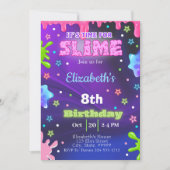 Fille Slime Invitation de fête d'anniversaire (Devant)