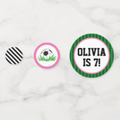 Fille Soccer Anniversaire Confetti (Devant)