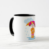 Fille Sous Une Mug À Parapluie (Devant gauche)