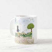 Fille sur balançoire Mug de café esthétique de la  (Devant gauche)