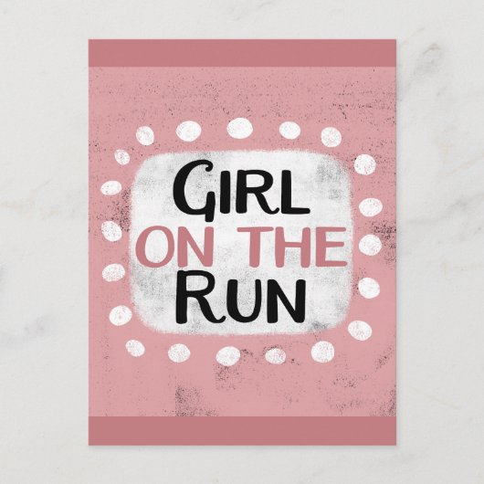 Fille Sur La Carte Postale Run (Devant)