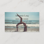 Fille sur la plage, Carte de visite instructeur de (Dos)