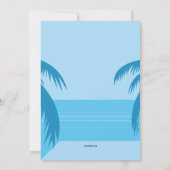 Fille Sur La Plage Invitation (Dos)