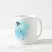 Fille sur la tasse originale d'illustration de (Devant droit)