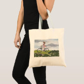 Fille sur le sac fourre-tout à bicyclette (Devant (produit))