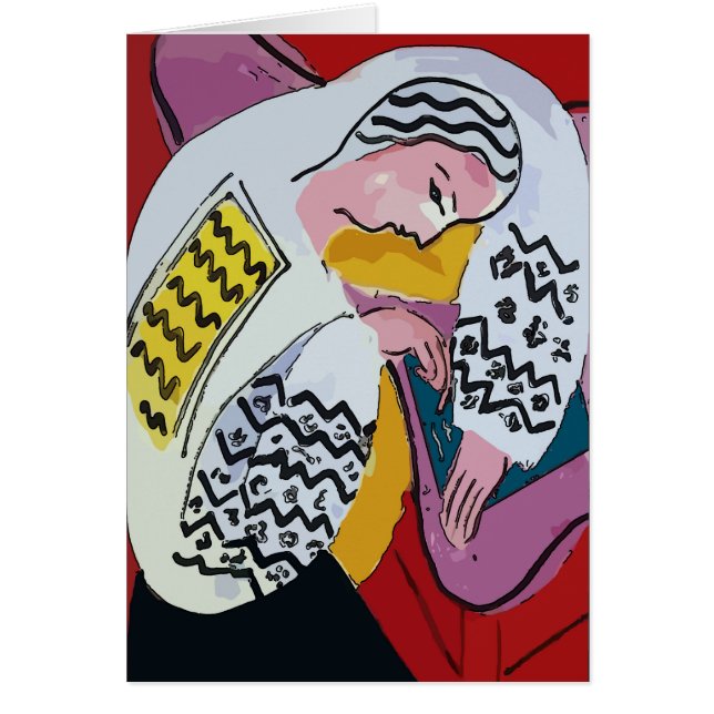 Fille sur tablette Abstraite, mATISSE sTYLE (Devant)