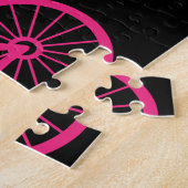 FILLE SUR UN VÉLO ROSE Jigsaw Puzzle (Côté)
