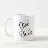 Fille Talk blanc 11 oz classique Mug (Gauche)