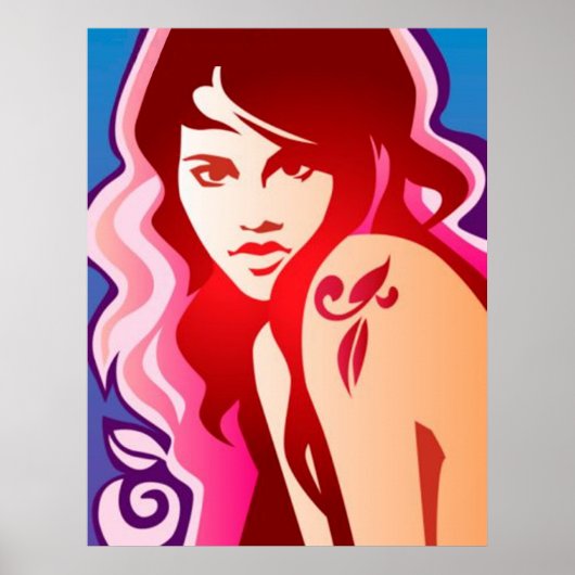 Fille tatouée - Poster (Devant)