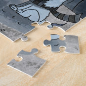 Fille tenant le coeur Garland Puzzle (Côté)