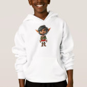Fille tranquille Sweat - shirt à capuche de Noël E (Devant)