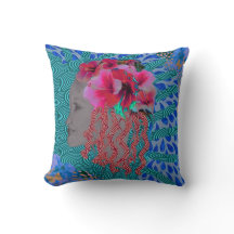Fille Tropicale Coussin