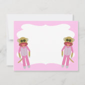 Fille Twins Douche ou Faire-part (Dos)