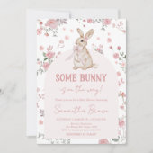Fille Un Baby shower De Lapin Invitation (Devant)