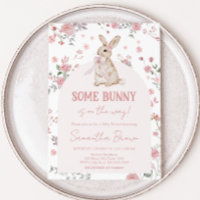 Fille Un Baby shower De Lapin Invitation