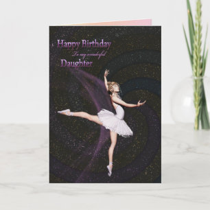Fille, une carte d'anniversaire de ballerine