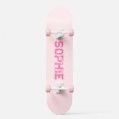 Fille Varsity Pink Skateboard Nom personnalisé