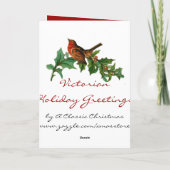 Fille victorienne de carte de Noël petite (Dos)