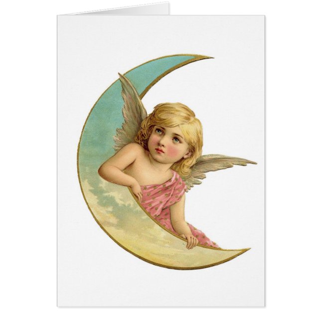 Fille victorienne vintage de lune d'ange (Devant)