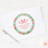 Fille Vintage Rose Floral Monogrammes Étiquettes d (Enveloppe)