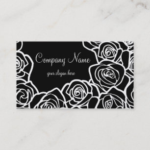 Fille Vintage rose noire Carte de visite