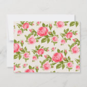 Fille Vintage Roses Simple Merci Cartes de notes (Dos)