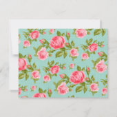 Fille Vintage Roses Simple Merci Cartes de notes (Dos)