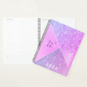 Fille violet rose Parties scintillant Chic Monogra (Devant avec enveloppe)