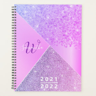 Fille violet rose Parties scintillant Chic Monogra