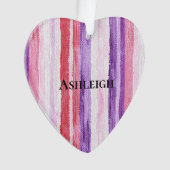 Fille violet rose rose rouge rayures Noël (devant)