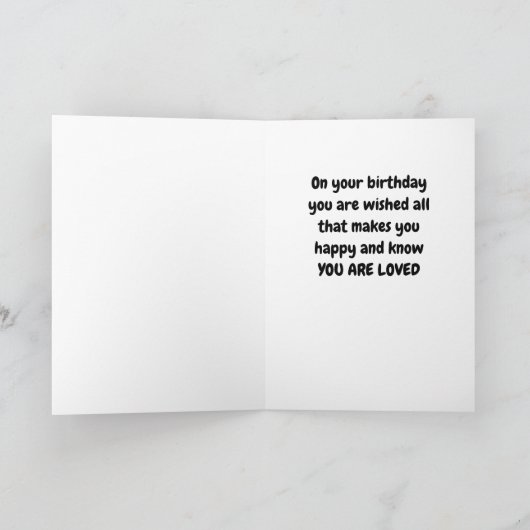 **FILLE** VOUS ÊTES "AMOUREUX" HEUREUSE CARTE D'AN (Intérieur)