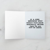 FILLE VOUS MOONING (MAIS) CARTES D'ANNIVERSAIRE AM (Intérieur)