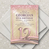 Filles 12e anniversaire Invitation