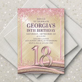 Filles 18e anniversaire Invitation