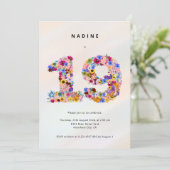 Filles 19e anniversaire Invitation Dix-neuf fêtes (Debout devant)