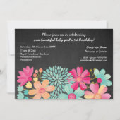 Filles 1er anniversaire Numéro 1 Invitation photo (Dos)