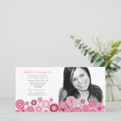 Filles 21e anniversaire fête Carte photo rose Modè (Debout devant)