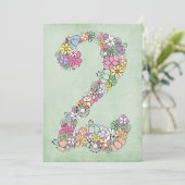 Filles 2e anniversaire fête Invitation personnalis (Debout devant)