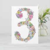 Filles 3e anniversaire fête Invitation personnalis (Debout devant)