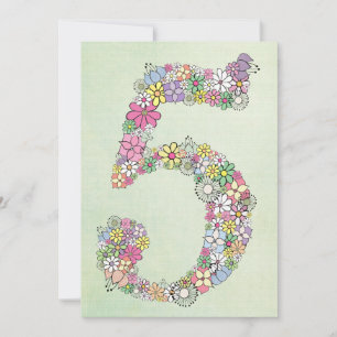 Filles 5e anniversaire fête Invitation personnalis