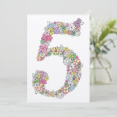 Filles 5e anniversaire fête Invitation personnalis (Debout devant)