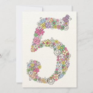 Filles 5e anniversaire fête Invitation personnalis