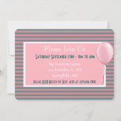 Filles 6e anniversaire Invitation de fête (Dos)